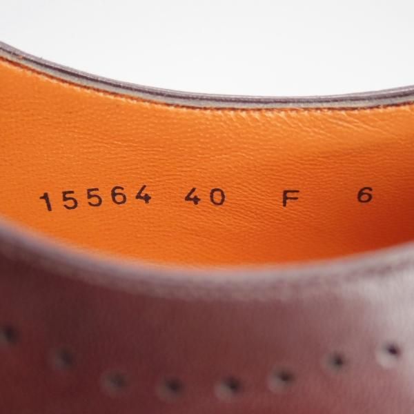 新品★(伊)サントーニ SIZE 6【レベルソ仕立て★セミブローグ/15564】カーフ/赤茶/メンズ/Santoni★e953