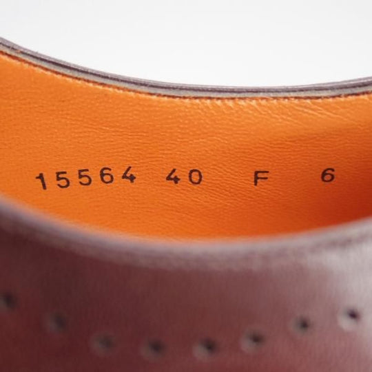 新品★(伊)サントーニ SIZE 6【レベルソ仕立て★セミブローグ/15564】カーフ/赤茶/メンズ/Santoni★e953