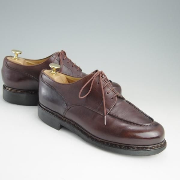 極上★パラブーツ SIZE 6.5【定価￥71,500-★シャンボード/CHAMBORD】TEXソール/リスレザー/CAFE/カフェ/濃茶/Uチップ/Paraboot★e954