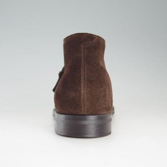 極美品★ジョンロブ 8E【★チャッカブーツ/SCOTNEY】1306ラスト/カウンティソール/モンクストラップ/スエード/濃茶/JOHN LOBB★e955