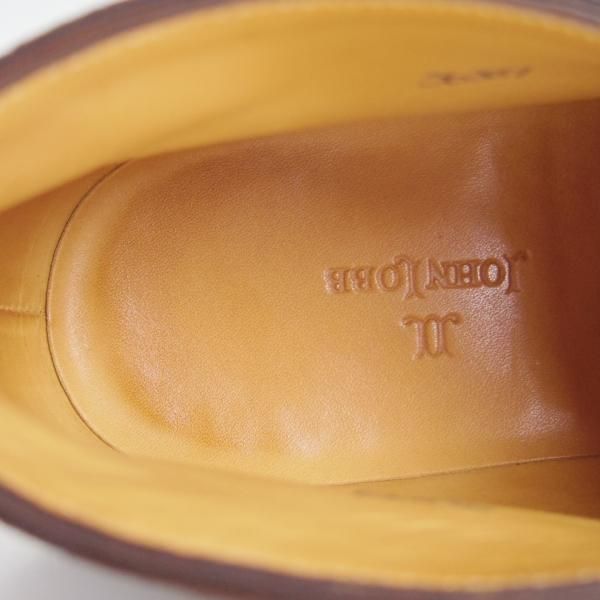 極美品★ジョンロブ 8E【★チャッカブーツ/SCOTNEY】1306ラスト/カウンティソール/モンクストラップ/スエード/濃茶/JOHN LOBB★e955