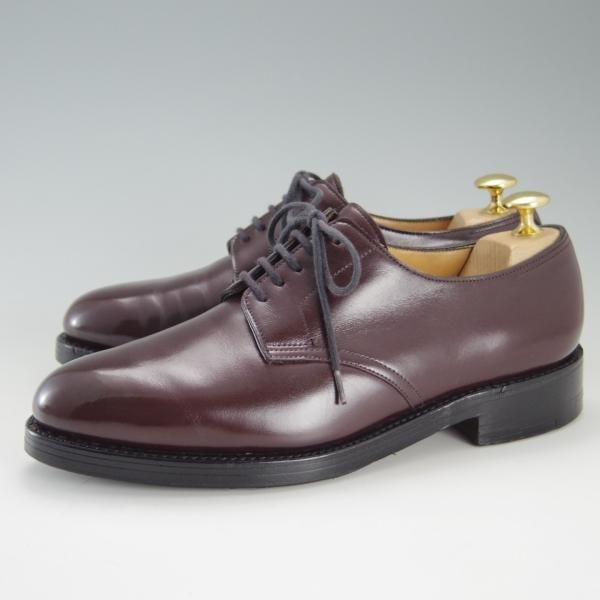 極上★ジョンロブ 5E【貴重★5495ラスト/FIVE】プレーントゥ/カーフ/赤茶/メンズ/JOHN LOBB★e956