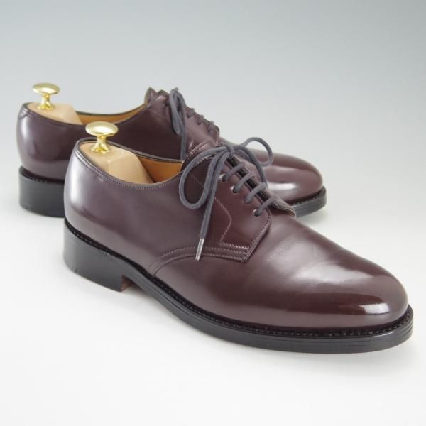 極上★ジョンロブ 5E【貴重★5495ラスト/FIVE】プレーントゥ/カーフ/赤茶/メンズ/JOHN LOBB★e956