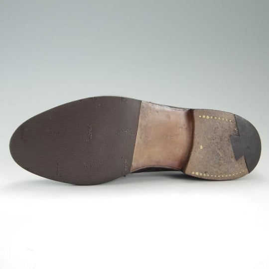 極上★ジョンロブ 5E【貴重★5495ラスト/FIVE】プレーントゥ/カーフ/赤茶/メンズ/JOHN LOBB★e956