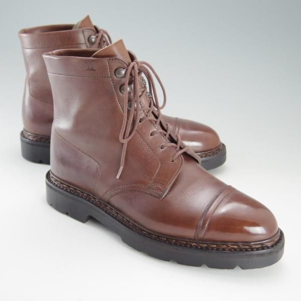 極上★ジョンロブ UK5【貴重★PARISロゴ時代の製品/コテージライン】BARROW/ブーツ/カーフ/茶/メンズ/旧ロゴ/JOHN LOBB★e957