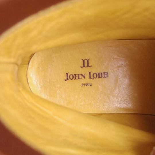 極上★ジョンロブ UK5【貴重★PARISロゴ時代の製品/コテージライン】BARROW/ブーツ/カーフ/茶/メンズ/旧ロゴ/JOHN LOBB★e957