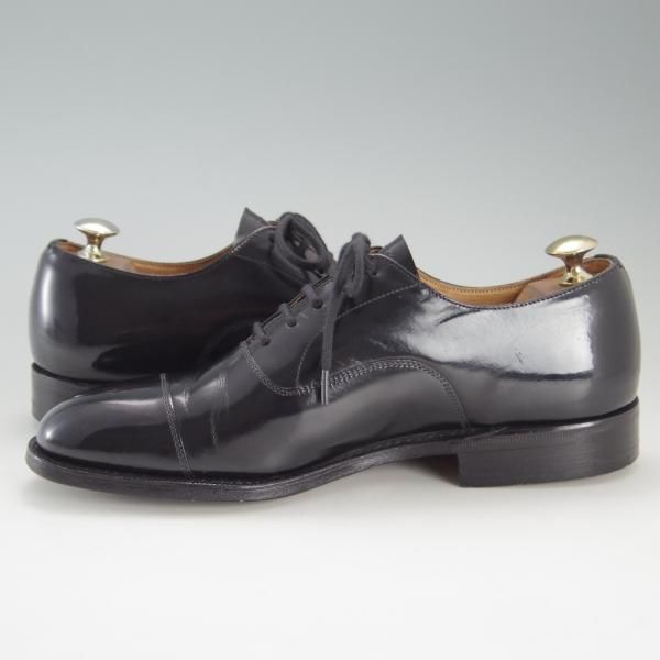 極上★チャーチ 50F/UK5【旧チャーチ★コンサル同仕様/ブックバインダーカーフ】73ラスト/4都市ロゴ過渡期/BALMORAL/黒/Church's★e958