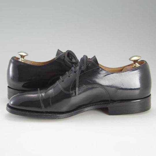 極上★チャーチ 50F/UK5【旧チャーチ★コンサル同仕様/ブックバインダーカーフ】73ラスト/4都市ロゴ過渡期/BALMORAL/黒/Church's★e958