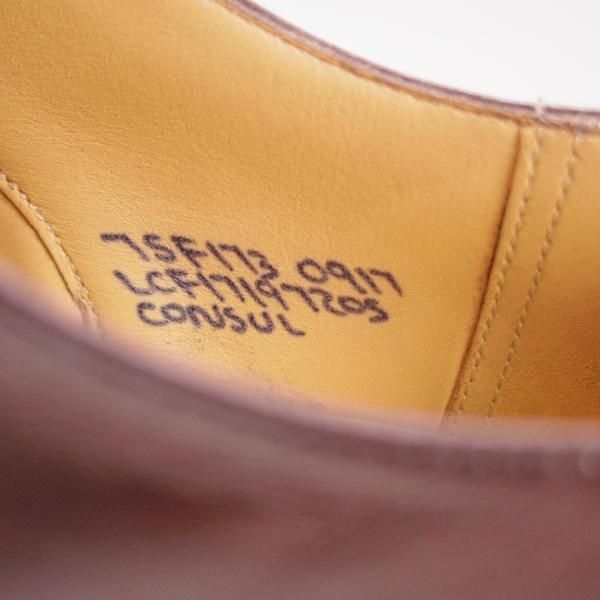 美品★チャーチ 75F/UK7.5【定価￥130,900-★コンサル/CONSUL】173ラスト/ストレートチップ/5都市/ネバダカーフ/メンズ/Church's★e959