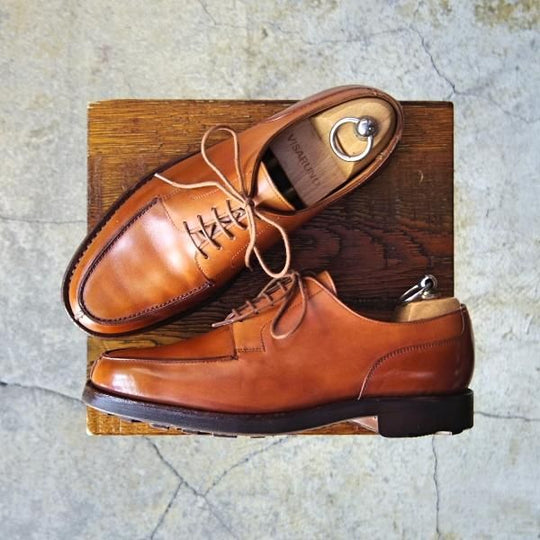 極上★クロケット&ジョーンズ 5.5E【現行定価￥88,000-★モールトン/MORETON】リッジウェイソール/292ラスト/茶/Crockett&Jones★e965