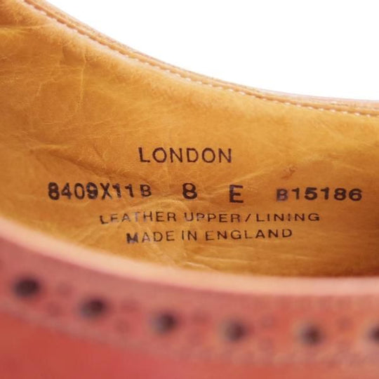極上★クロケット&ジョーンズ 8E【★フルブローグ/LONDON】ロンドン/カーフ/茶/メンズ/Crockett&Jones★e966