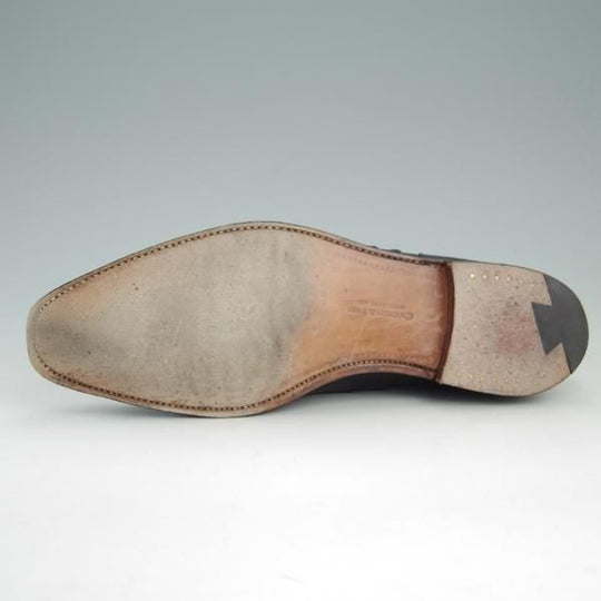 美品★クロケット&ジョーンズ 7.5E【貴重★SHIPS別注/ブラインドブローグ】カーフ/黒/メンズ/シップス/Crockett&Jones★e967