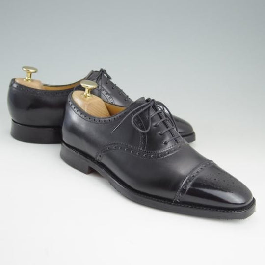 極上★ジョンロブ 5E【★セミブローグ/STRATFORD/8000ラスト】カーフ/黒/メンズ/JOHN LOBB★e968