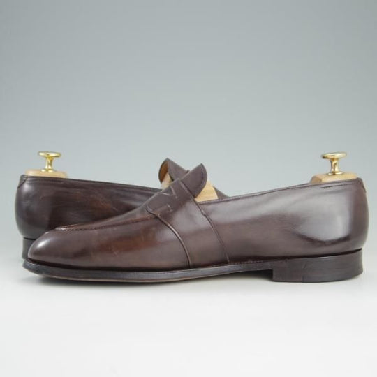 極上★ジョンロブ 7.5EE【定価￥243,100-★フルストラップコインローファー/FENCOTE】4098ラスト/ミスティカーフ/濃茶/JOHN LOBB★e969