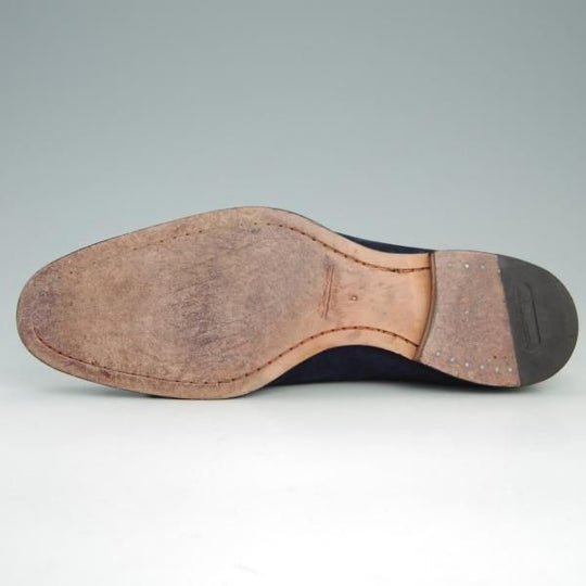 極上★(伊)サントーニ SIZE 5【貴重★BEAMS F別注/リボンローファー】スリッポン/スエード/紺/メンズ/ビームス/Santoni★e971