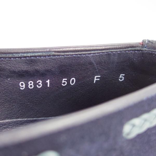 極上★(伊)サントーニ SIZE 5【貴重★BEAMS F別注/リボンローファー】スリッポン/スエード/紺/メンズ/ビームス/Santoni★e971