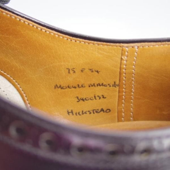 極上★チャーチ 75F/UK7.5【旧チャーチ★ブックバインダーカーフ/3都市ロゴ/HICKSTEAD】84ラスト/フルブローグ/黒/メンズ/Church's★e973