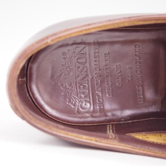 極上★(英)グレンソン 6.5D【最上級★マスターピース/ストレートチップ】3225-29/カーフ/濃茶/メンズ/GRENSON★e976