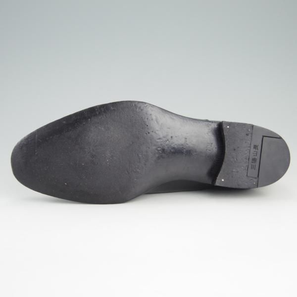 極上★三陽山長 SIZE 7.5【貴重★6アイレット仕様の友二郎/ストレートチップ】R209ラスト/カーフ/黒/メンズ/SanyoYamacho★e977