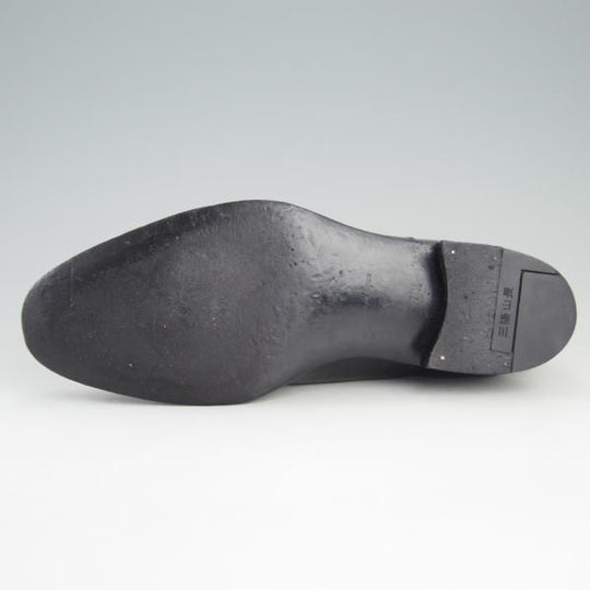 極上★三陽山長 SIZE 7.5【貴重★6アイレット仕様の友二郎/ストレートチップ】R209ラスト/カーフ/黒/メンズ/SanyoYamacho★e977