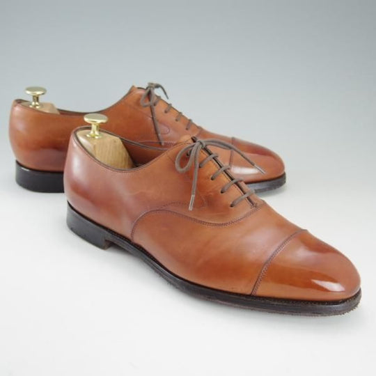 極上★エドワードグリーン 8.5E【定価￥174,900-★チェルシー/CHELSEA/202ラスト】ストレートチップ/カーフ/茶/EDWARD GREEN★e978