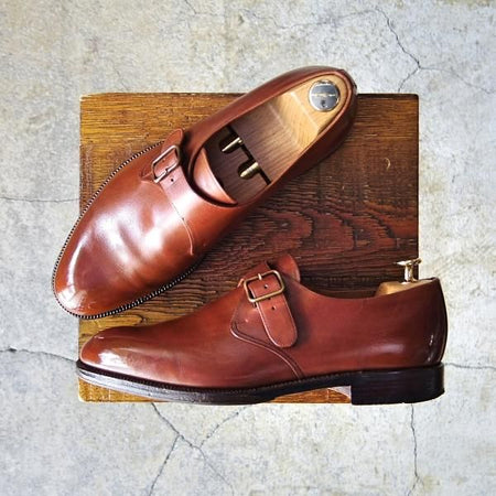 極上★(スペイン製)YANKO/ヤンコ SIZE 25【グッドイヤーウェルテッド製法★モンクストラップ】10400301/カーフ/茶/メンズ★e979