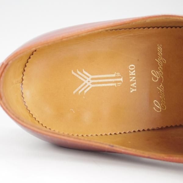 極上★(スペイン製)YANKO/ヤンコ SIZE 25【グッドイヤーウェルテッド製法★モンクストラップ】10400301/カーフ/茶/メンズ★e979