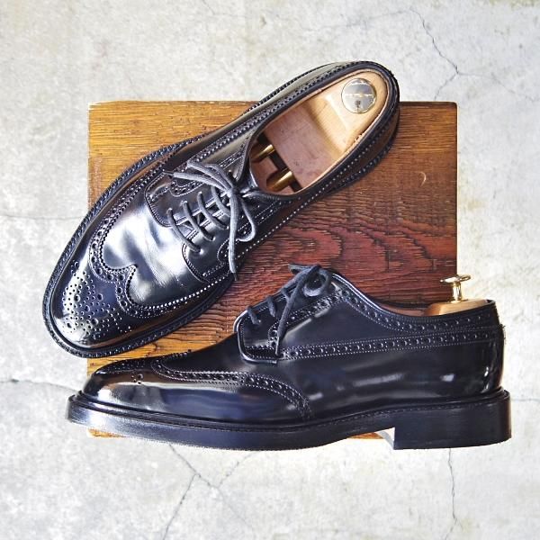 極上★チャーチ 70F/UK7【貴重★100ラスト/GRAFTON/グラフトン】フルブローグ/ポリッシュドバインダーカーフ/黒/4都市/Church's★e982