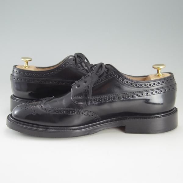 極上★チャーチ 70F/UK7【貴重★100ラスト/GRAFTON/グラフトン】フルブローグ/ポリッシュドバインダーカーフ/黒/4都市/Church's★e982