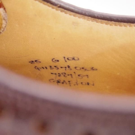 極上★チャーチ 85G/UK8.5【貴重★100ラスト/GRAFTON/グラフトン】ポリッシュドバインダーカーフ/ライトエボニー/Church's★e983