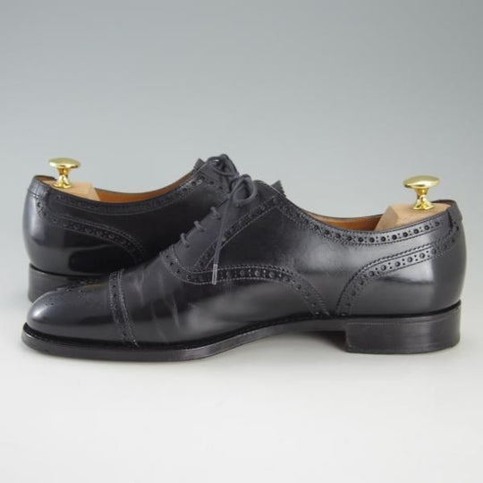 極上★クロケット&ジョーンズ 7E【★セミブローグ/WESTMINSTER】ウエストミンスター/カーフ/黒/メンズ/Crockett&Jones★e984