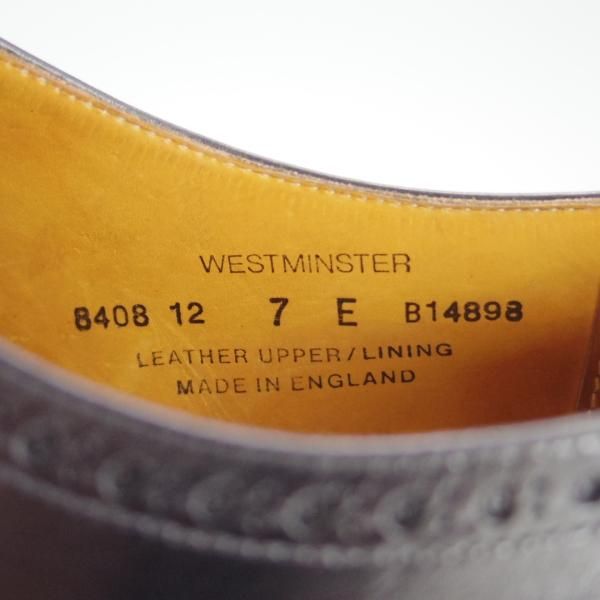 極上★クロケット&ジョーンズ 7E【★セミブローグ/WESTMINSTER】ウエストミンスター/カーフ/黒/メンズ/Crockett&Jones★e984
