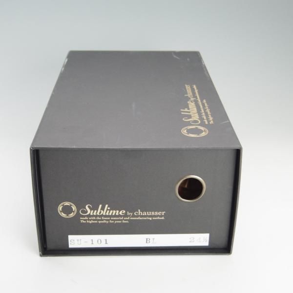 極美品★(恵比寿)ショセ SIZE 24.5【定価￥74,800-★Sublime by chausser/SU-101】Uチップ/カーフ/黒/メンズ/サブライム★e985