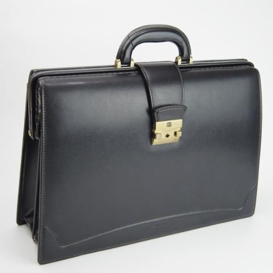 極上★アクアスキュータム/Aquascutum【★レザー/ダレスバッグ】メンズ/ビジネス/バッグ/ブリーフケース/黒/革/鞄★N5585