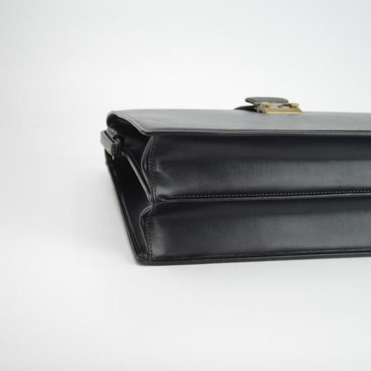 極上★アクアスキュータム/Aquascutum【★レザー/ダレスバッグ】メンズ/ビジネス/バッグ/ブリーフケース/黒/革/鞄★N5585