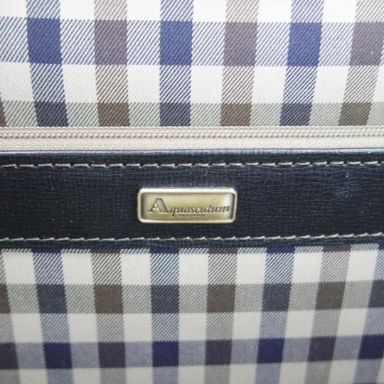 極上★アクアスキュータム/Aquascutum【★レザー/ダレスバッグ】メンズ/ビジネス/バッグ/ブリーフケース/黒/革/鞄★N5585