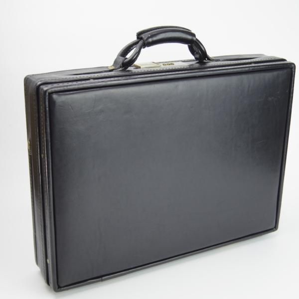 極上★(米)ハートマン/hartmann luggage【定価20万円以上★アタッシュケース】ベルティングレザー/黒/メンズ/ビジネス/バッグ/革/鞄★N5586