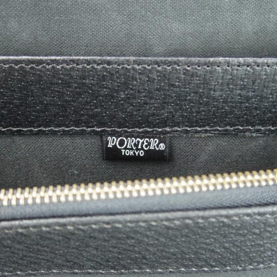 極上★ポーター/PORTER【貴重★レザー/アタッシュケース】メンズ/ビジネス/バッグ/ブリーフケース/黒/革/鞄★N5587