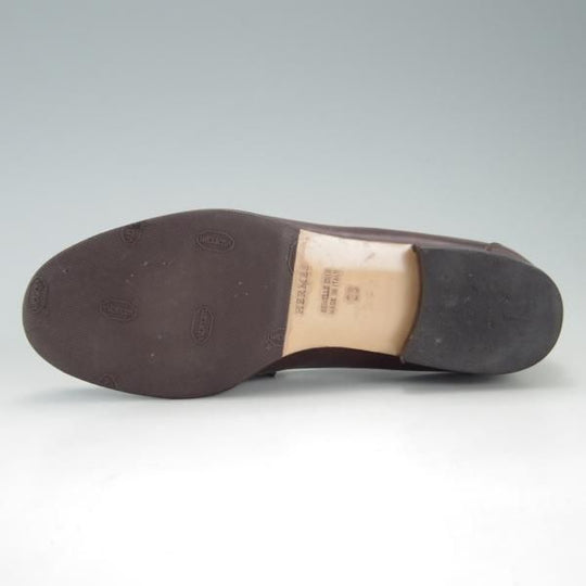 極上★(伊製)HERMES/エルメス(レディース) SIZE 36【定価10万円以上★ローファー/ロゴプレート仕様】カーフ/茶/★e988