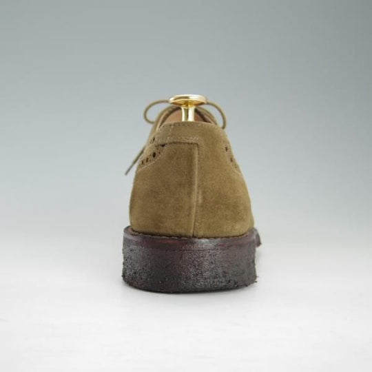 美品★クロケット&ジョーンズ 7.5E【★フルブローグ/FINSBURY】341ラスト/スエード/JAGUAR/茶/メンズ/Crockett&Jones★e992