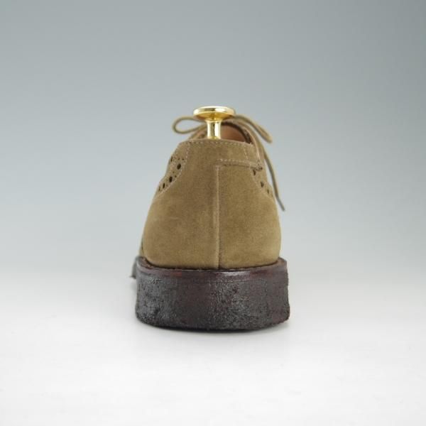 美品★クロケット&ジョーンズ 7.5E【★フルブローグ/FINSBURY】341ラスト/スエード/JAGUAR/茶/メンズ/Crockett&Jones★e992