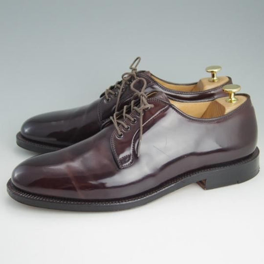 美品★オールデン 10D【コードバン仕様★BROOKS BROTHERS別注/06605】プレーントゥ/赤茶/ブルックスブラザーズ/Alden★e995