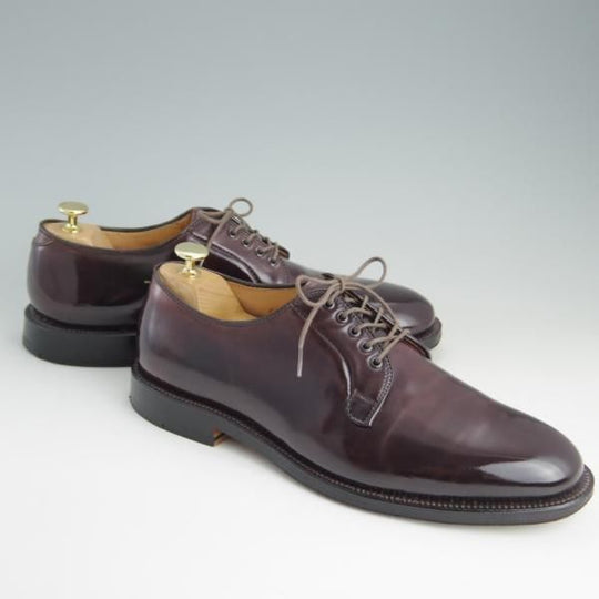 美品★オールデン 10D【コードバン仕様★BROOKS BROTHERS別注/06605】プレーントゥ/赤茶/ブルックスブラザーズ/Alden★e995