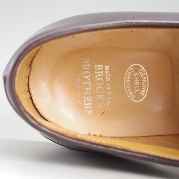 美品★オールデン 10D【コードバン仕様★BROOKS BROTHERS別注/06605】プレーントゥ/赤茶/ブルックスブラザーズ/Alden★e995