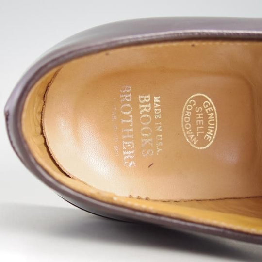 美品★オールデン 10D【コードバン仕様★BROOKS BROTHERS別注/06605】プレーントゥ/赤茶/ブルックスブラザーズ/Alden★e995