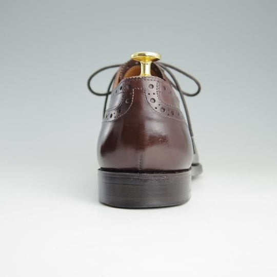 極上★(英)グレンソン 7.5F【定価￥74,800-★セミブローグ/OXFORD】22352/カーフ/赤茶/メンズ/GRENSON★e997