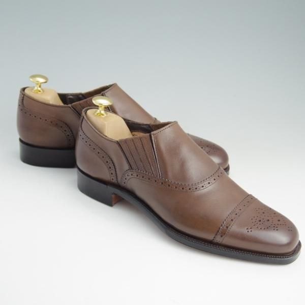 未使用★(英)グレンソン 5.5E【★サイドエラスティック/31999】カーフ/茶/メンズ/GRENSON★e998