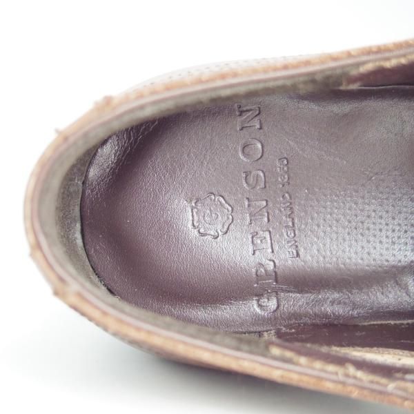 未使用★(英)グレンソン 5.5E【★サイドエラスティック/31999】カーフ/茶/メンズ/GRENSON★e998