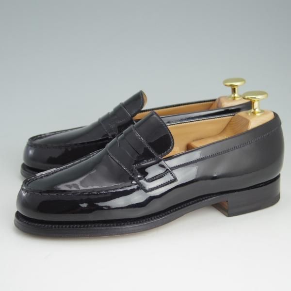 極美品★J.M.ウェストン(レディース) 2.5C【モデル定価￥110,000-★コインローファー/180】パテントレザー/黒/Weston/ウエストン(レディース)★e999
