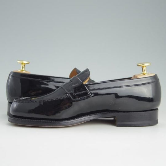 極美品★J.M.ウェストン(レディース) 2.5C【モデル定価￥110,000-★コインローファー/180】パテントレザー/黒/Weston/ウエストン(レディース)★e999